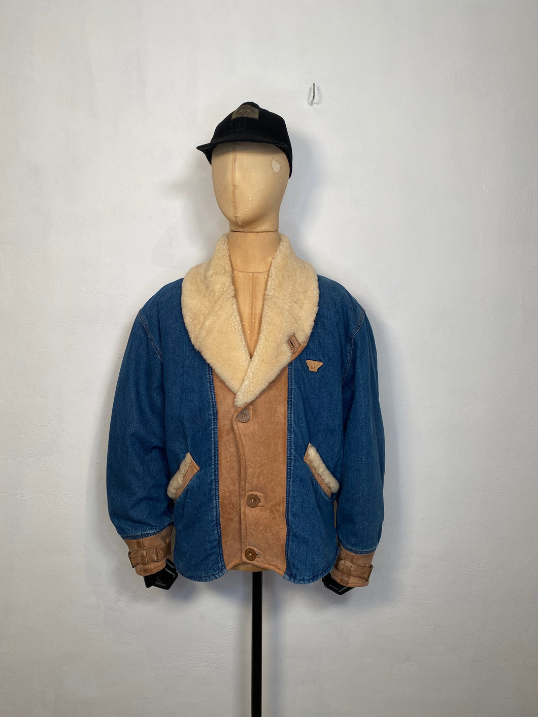 1980s Emporio Armani denim / leather jacket