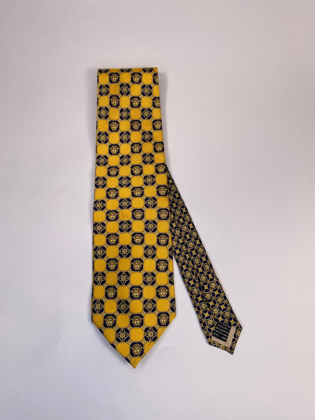 1992 Gianni Versace necktie yellow / blue