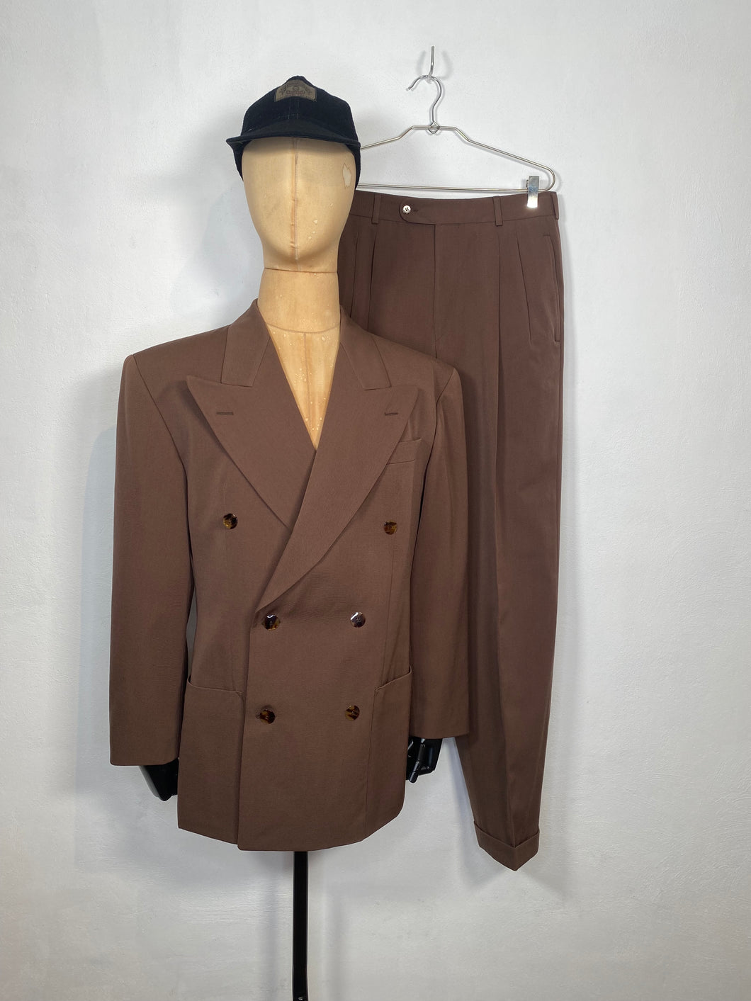 1980s Hugo Boss suit Brown