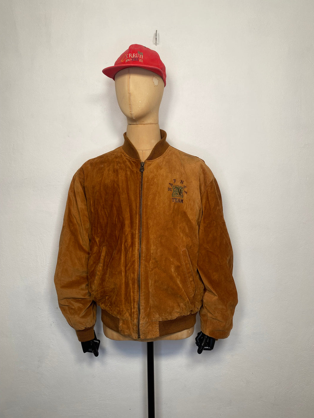 1980s NAF NAF leather bomber jacket