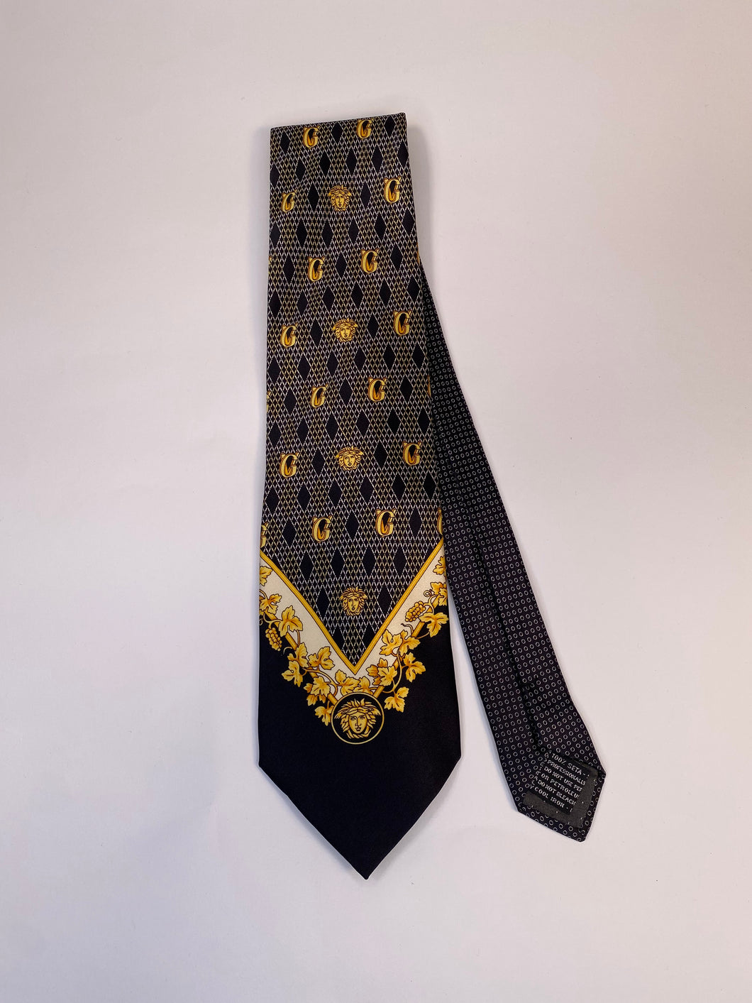 1990s Gianni Versace necktie blue / gold