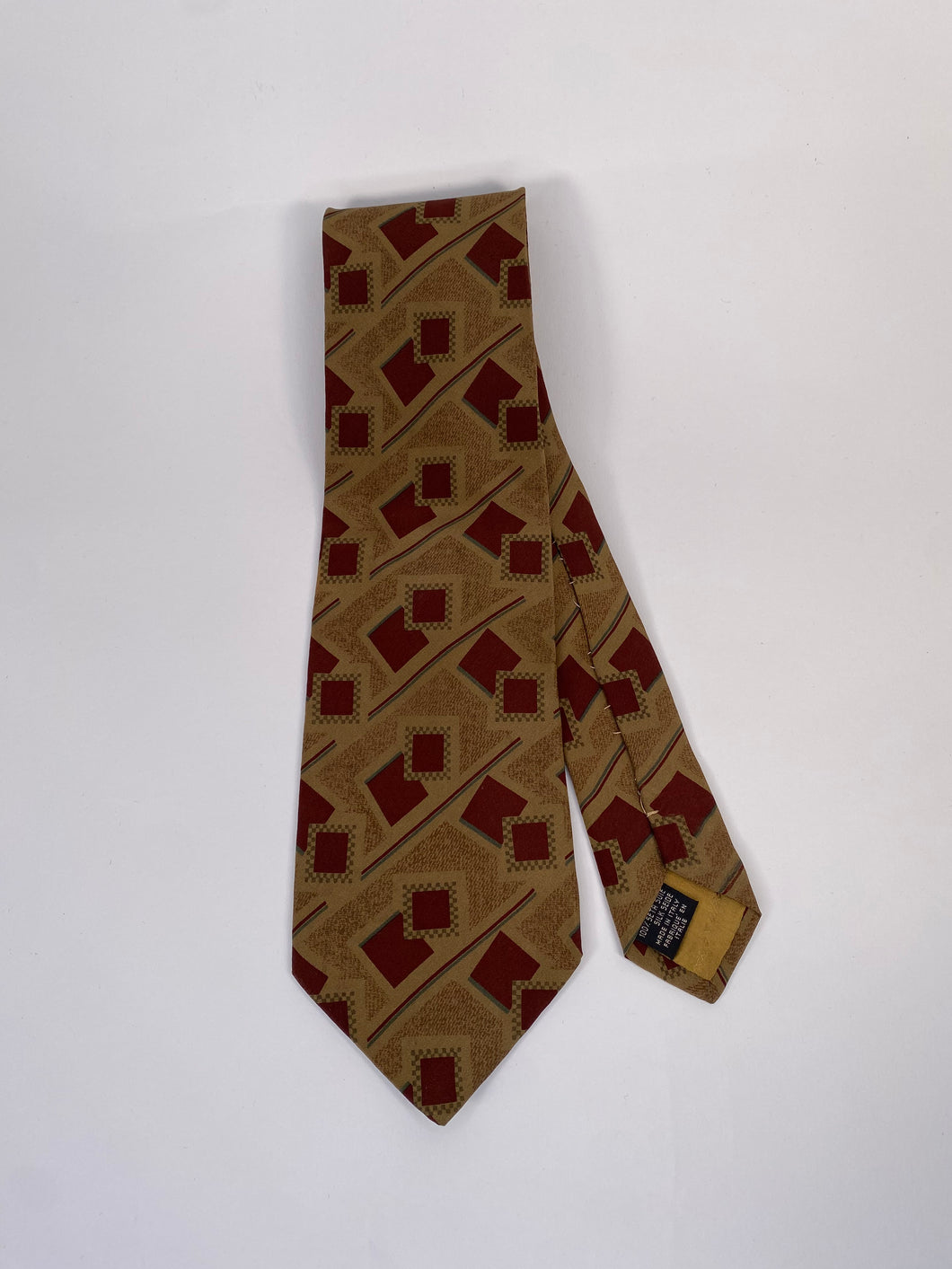 1980s Giorgio Armani necktie Creme / red