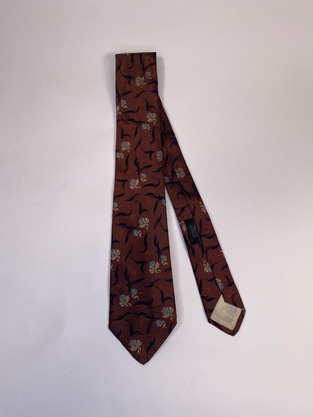 1990s KENZO necktie red florals
