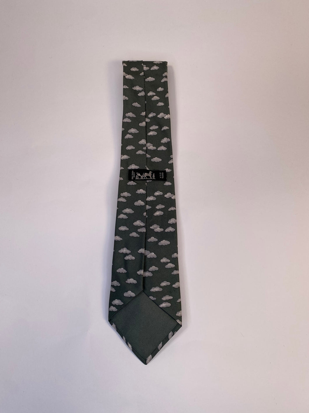 1990s Hermes necktie gray / clouds