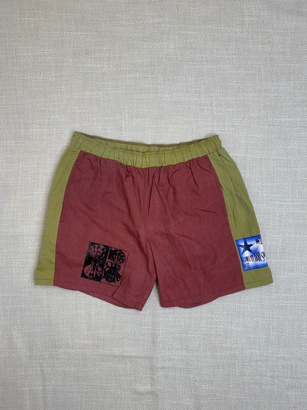 1980s Cerruti swimm Shorts red / Green