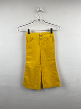 Load image into Gallery viewer, 1970s bell bottom corduroy pants yellow
