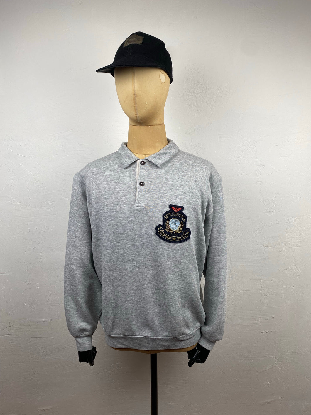 1980s EA polo sweater gray