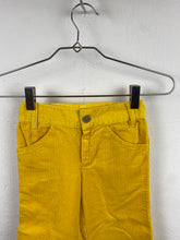 Load image into Gallery viewer, 1970s bell bottom corduroy pants yellow
