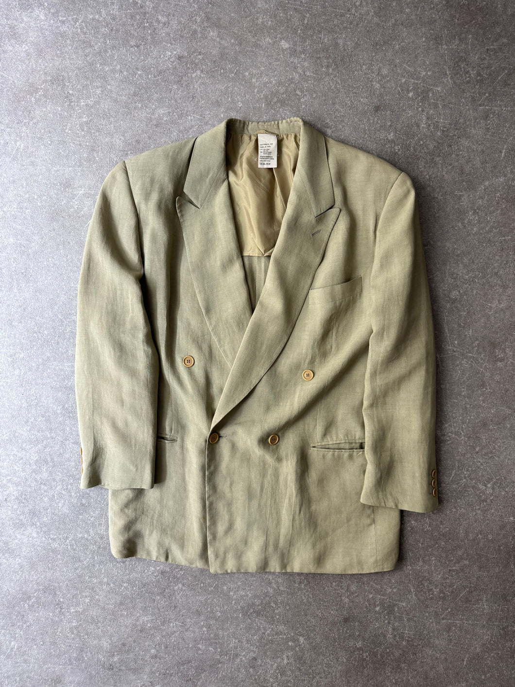 1980s Giorgio Armani black label linen blazer beige – Bluehorse