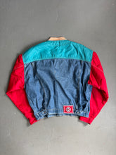 Load image into Gallery viewer, 1980s Classic nouveau denim/ nylon jacket
