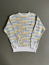 Load image into Gallery viewer, 1980s Giorgio Armani brick jumper pastel white / lemon
