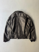 Load image into Gallery viewer, 1980s Chipie Jungle Adventure leather jacket black
