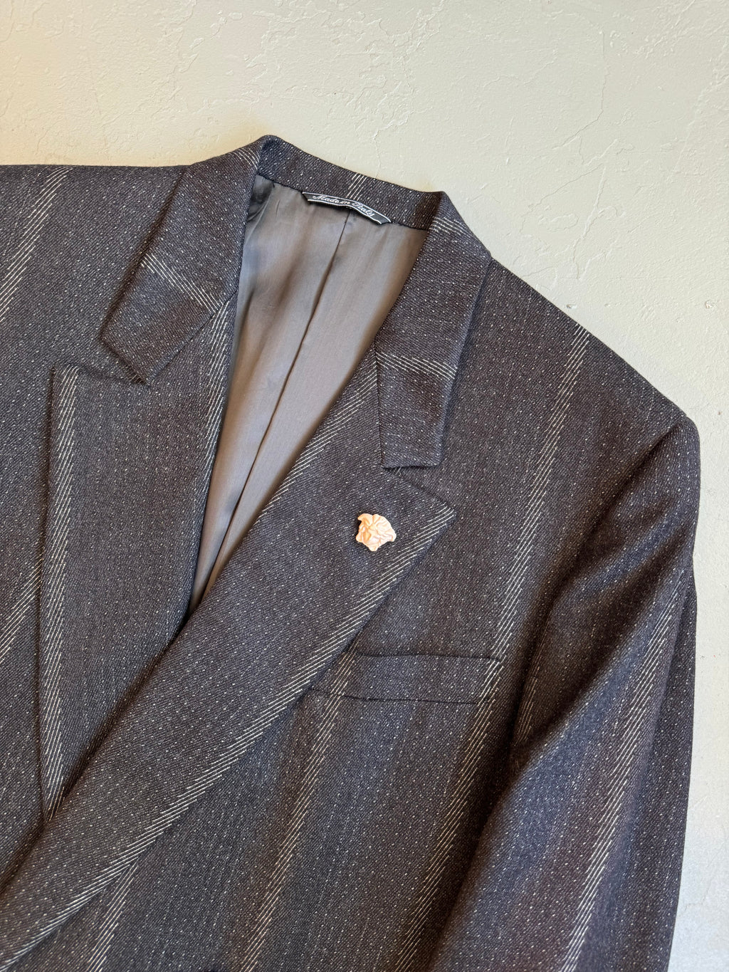 Gianni Versace striped db blazer 1980s