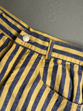 Load image into Gallery viewer, 1970s fiorucci denim jeans striped yellow
