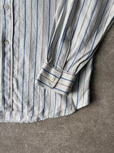 Load image into Gallery viewer, 1980s Giorgio Armani Shirt gray/ blue stripped
