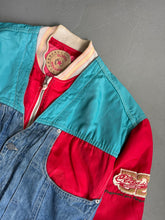 Load image into Gallery viewer, 1980s Classic nouveau denim/ nylon jacket
