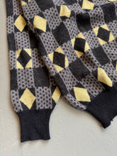 Load image into Gallery viewer, 1980s Giorgio Armani geometric jumper black / yellow
