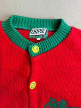 Load image into Gallery viewer, 1990s Chipie Baseball cardigan red
