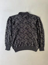 Load image into Gallery viewer, 1980s EA camp collar jumper blue / silver
