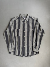 Load image into Gallery viewer, 1990s Armani Jeans shirt stripped gray
