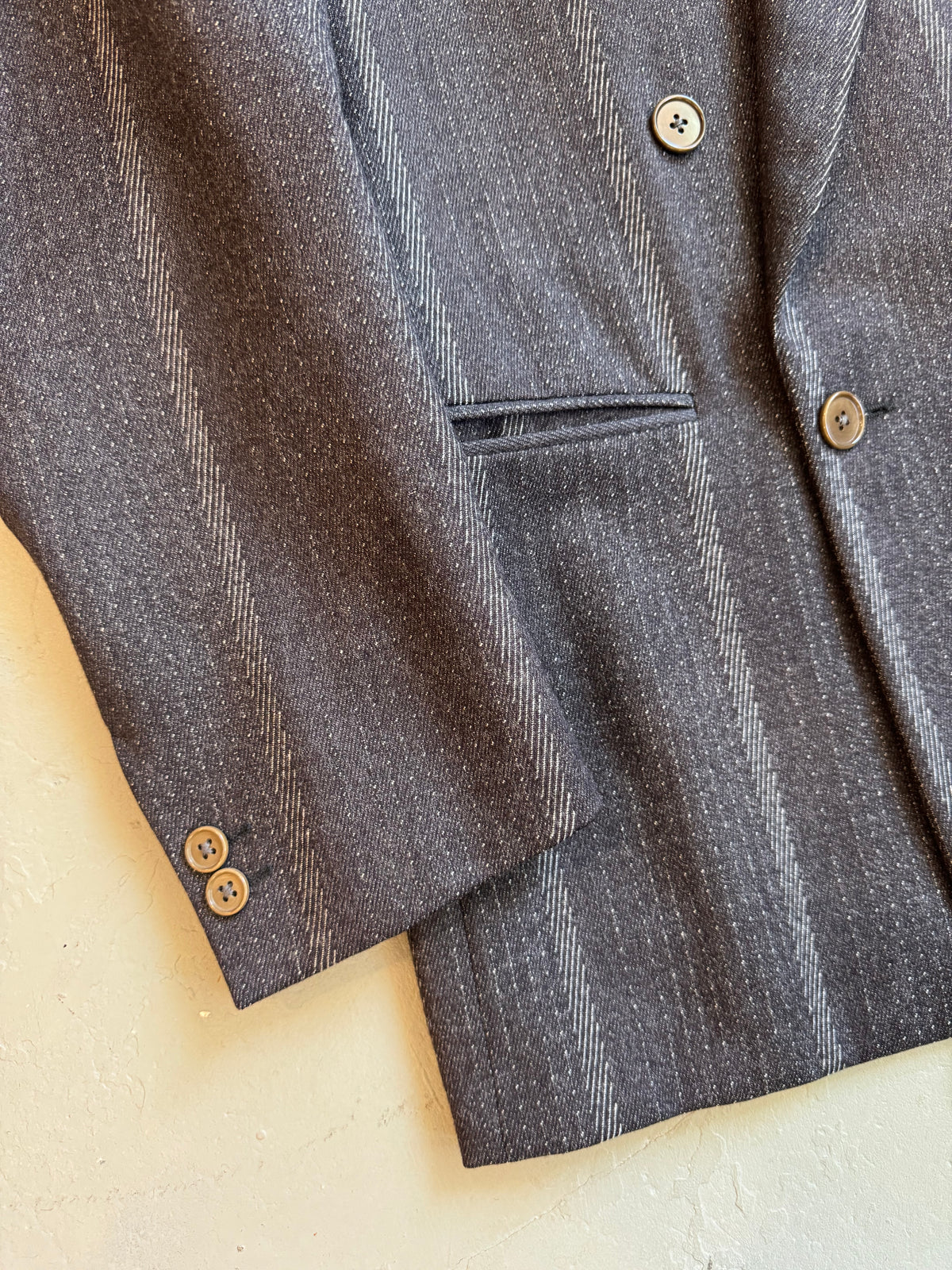 Gianni Versace striped db blazer 1980s