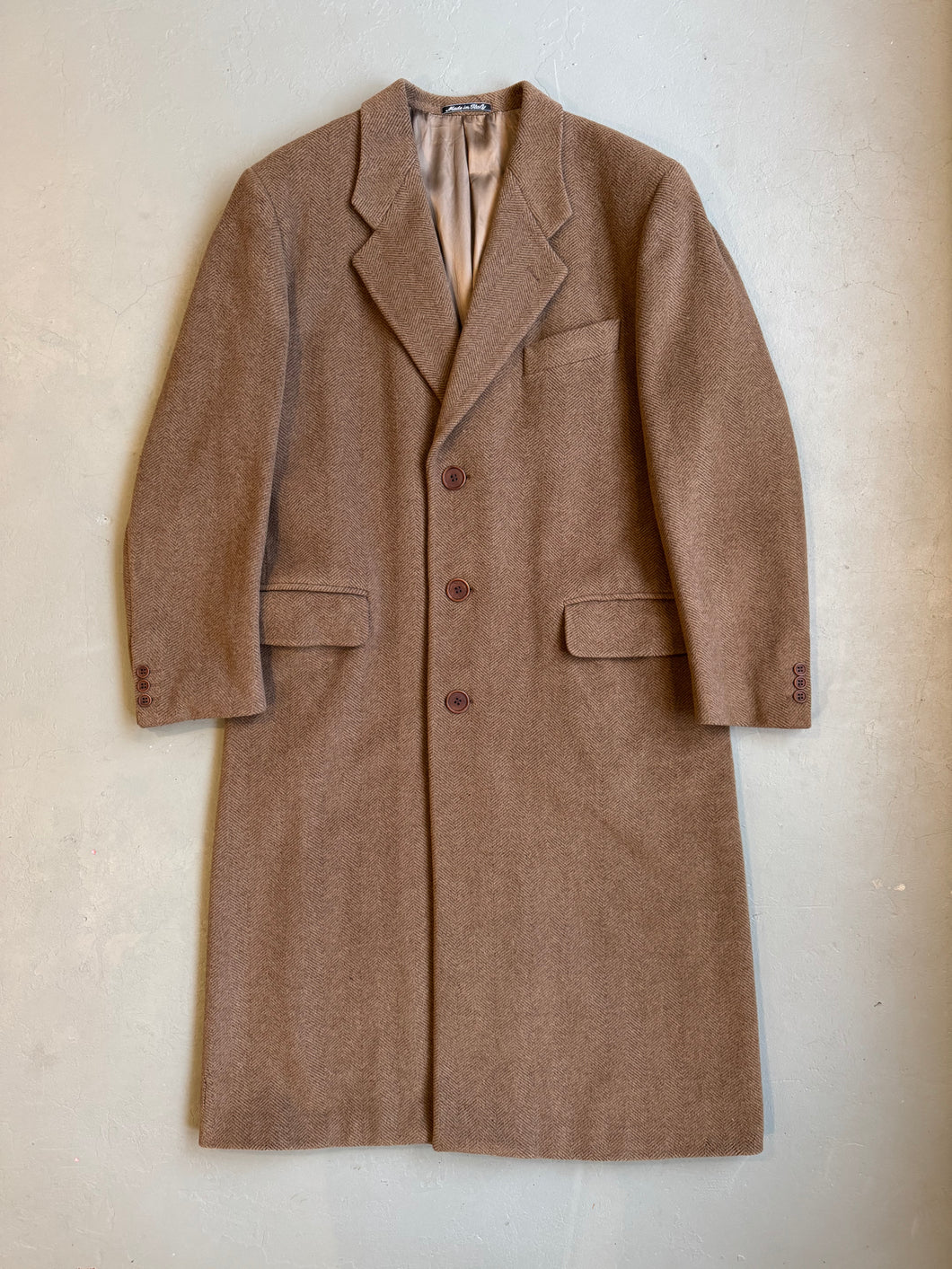 1980s Giorgio Armani wool coat brown