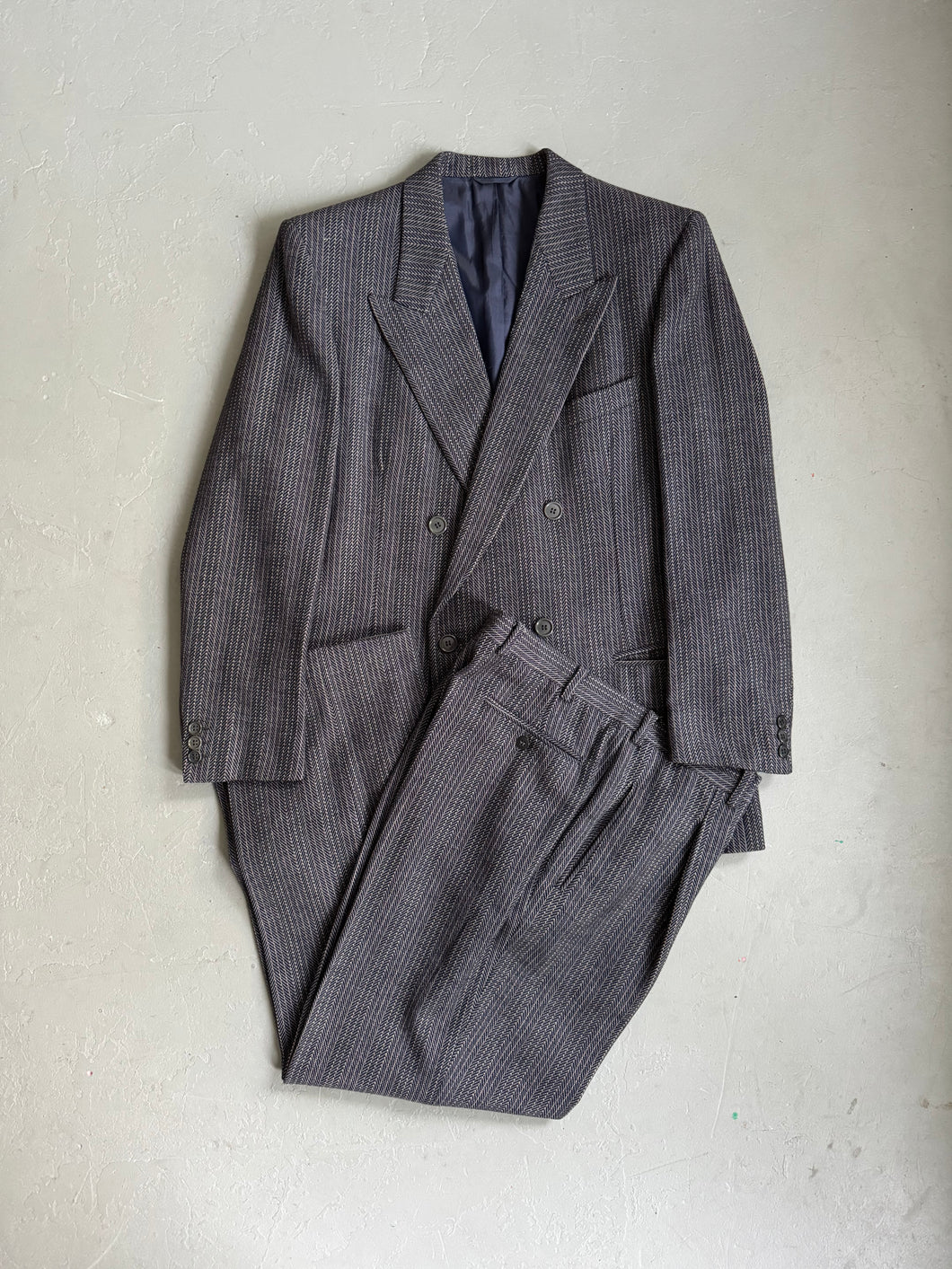 1980s Giorgio Armani stripes db wool suit