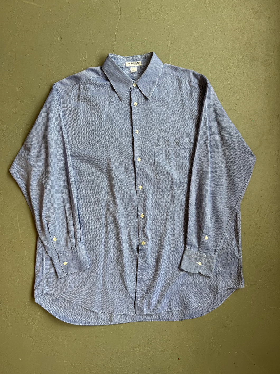 1994 Giorgio Armani Le Collezioni Shirt light Blue vintage archive fashion 