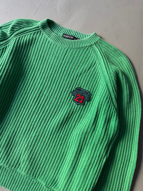 1980s Emporio Armani green jumper