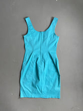 Load image into Gallery viewer, 1980s Moschino jeans dress mint blue
