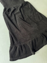 Load image into Gallery viewer, 2000s Juicy Couture velvet skirt black made in USA
