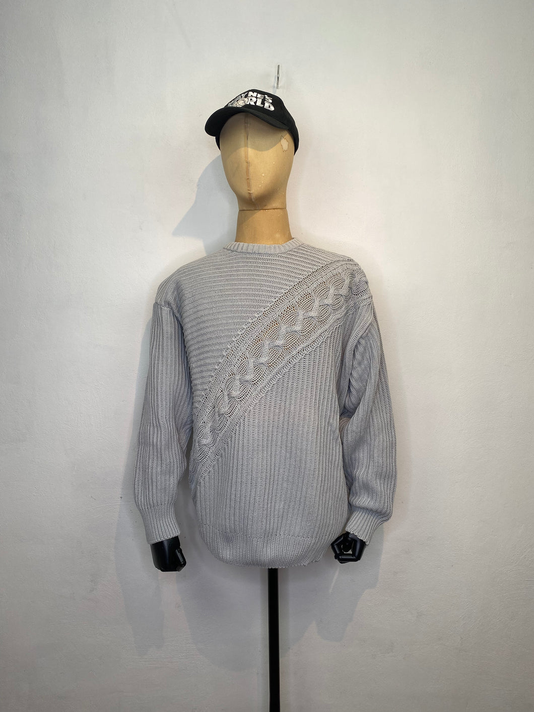 1980s Emporio Armani gray knit jumper