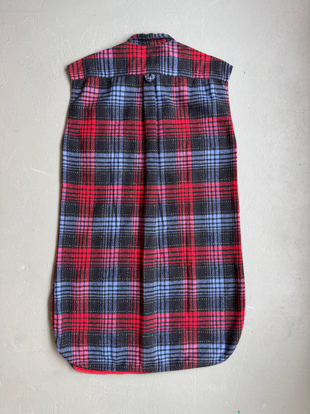 Fiorucci dress red & blue plaid 1970s