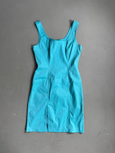 Load image into Gallery viewer, 1980s Moschino jeans dress mint blue
