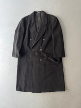 Load image into Gallery viewer, 1994 Giorgio Armani wool coat charcoal
