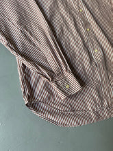 Load image into Gallery viewer, 1980s Giorgio Armani LeCollezioni stripped shirt brown
