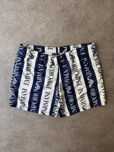 Load image into Gallery viewer, 2000s Emporio Armani swimm shorts blue white
