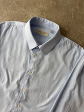 Load image into Gallery viewer, 1990s Romeo Gigli striped blue shirt slim fit
