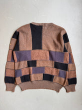 Load image into Gallery viewer, 1980s Giorgio Armani jumper brown geometric pattern
