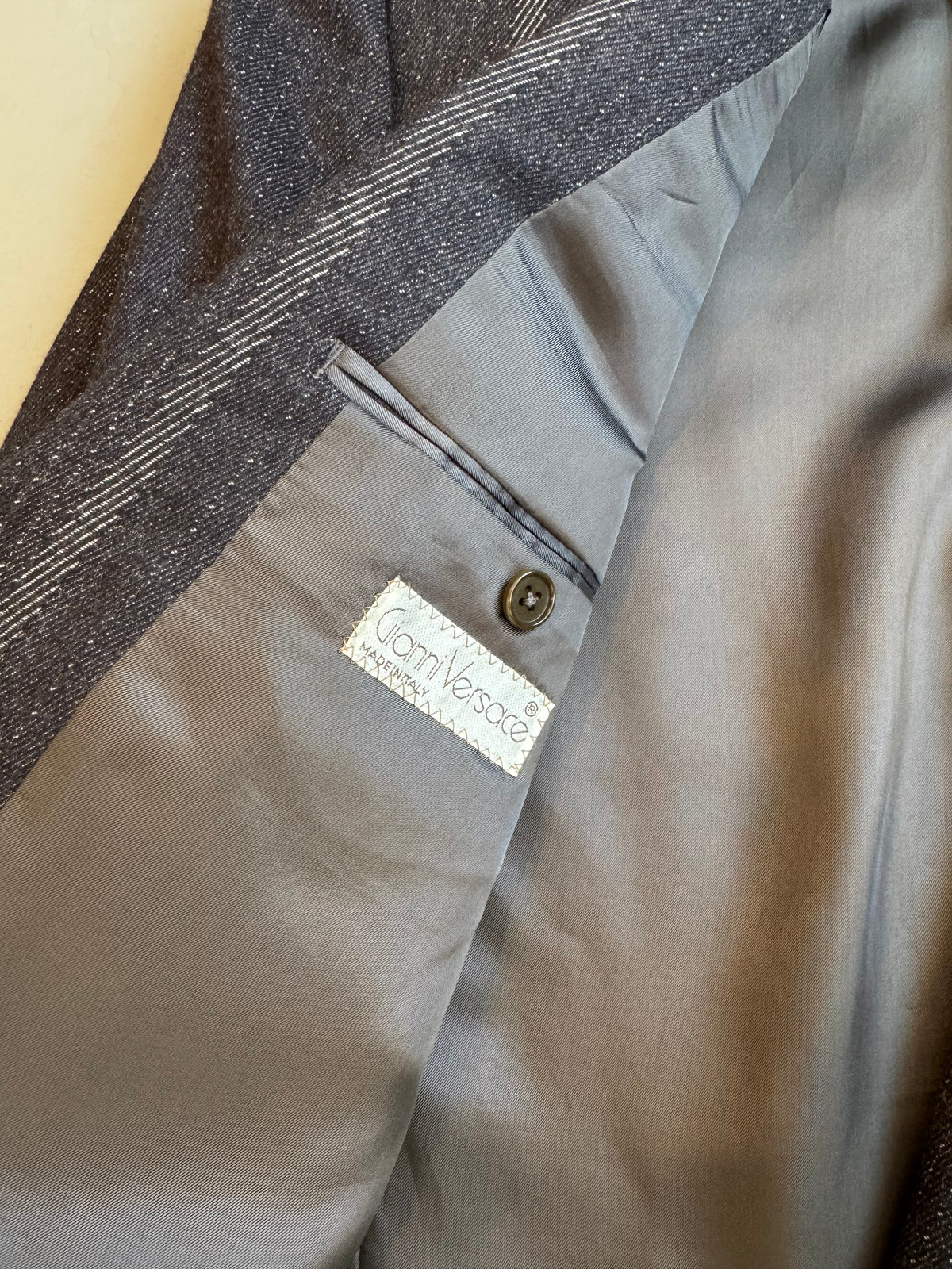 Gianni Versace striped db blazer 1980s