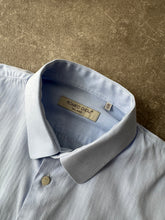 Load image into Gallery viewer, 1990s Romeo Gigli striped blue shirt slim fit
