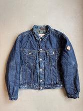 Load image into Gallery viewer, 1980s Classic nouveau denim jacket round chest pockets archive fashion vintage 
