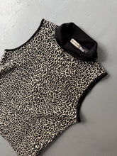 Load image into Gallery viewer, 2000s Emporio Armani turtleneck vest leopard pattern
