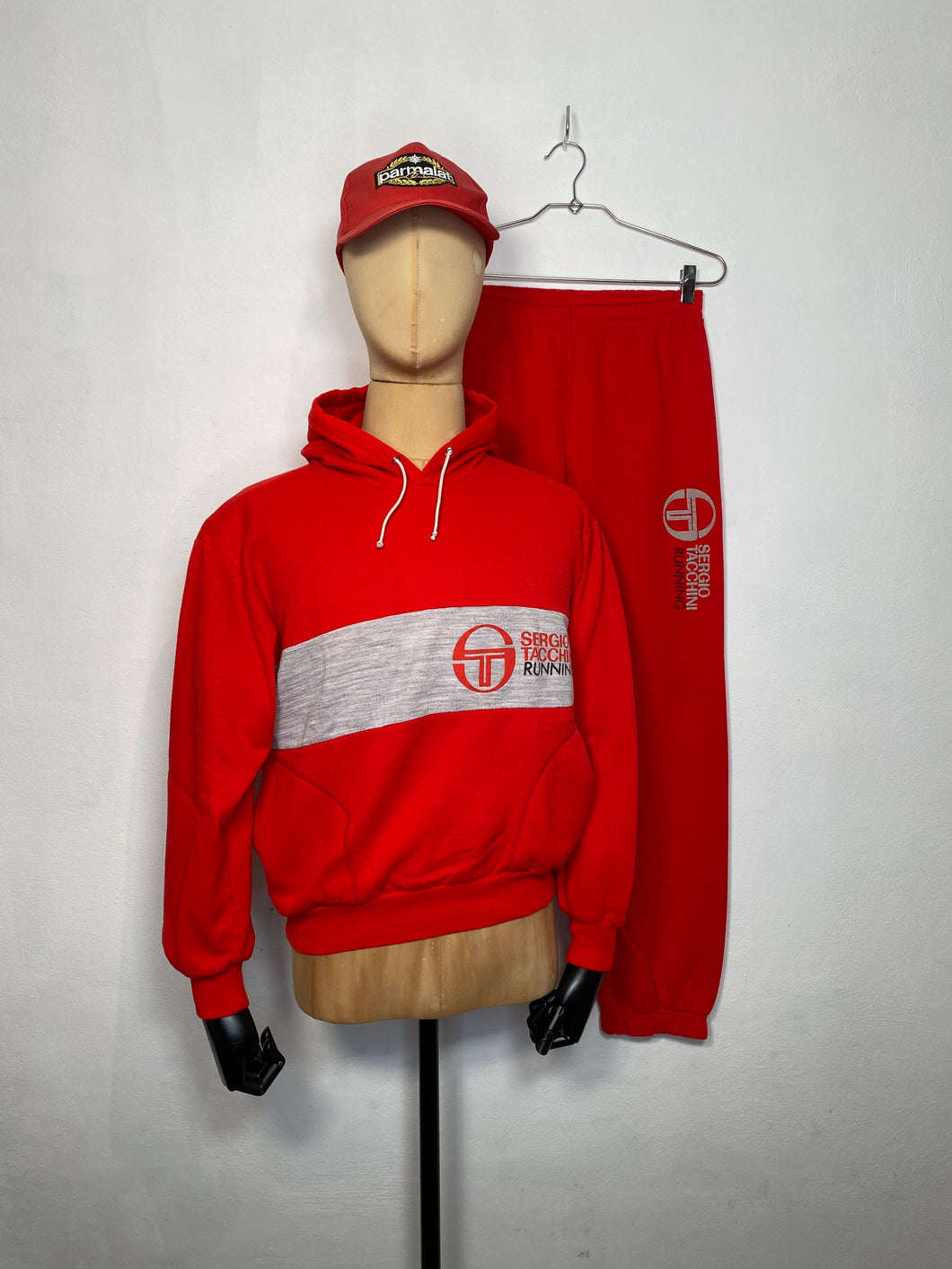 1985 Sergio Tacchini running tracksuit red