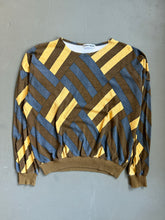 Load image into Gallery viewer, 1980s Giorgio Armani jersey sweater brown / yellow
