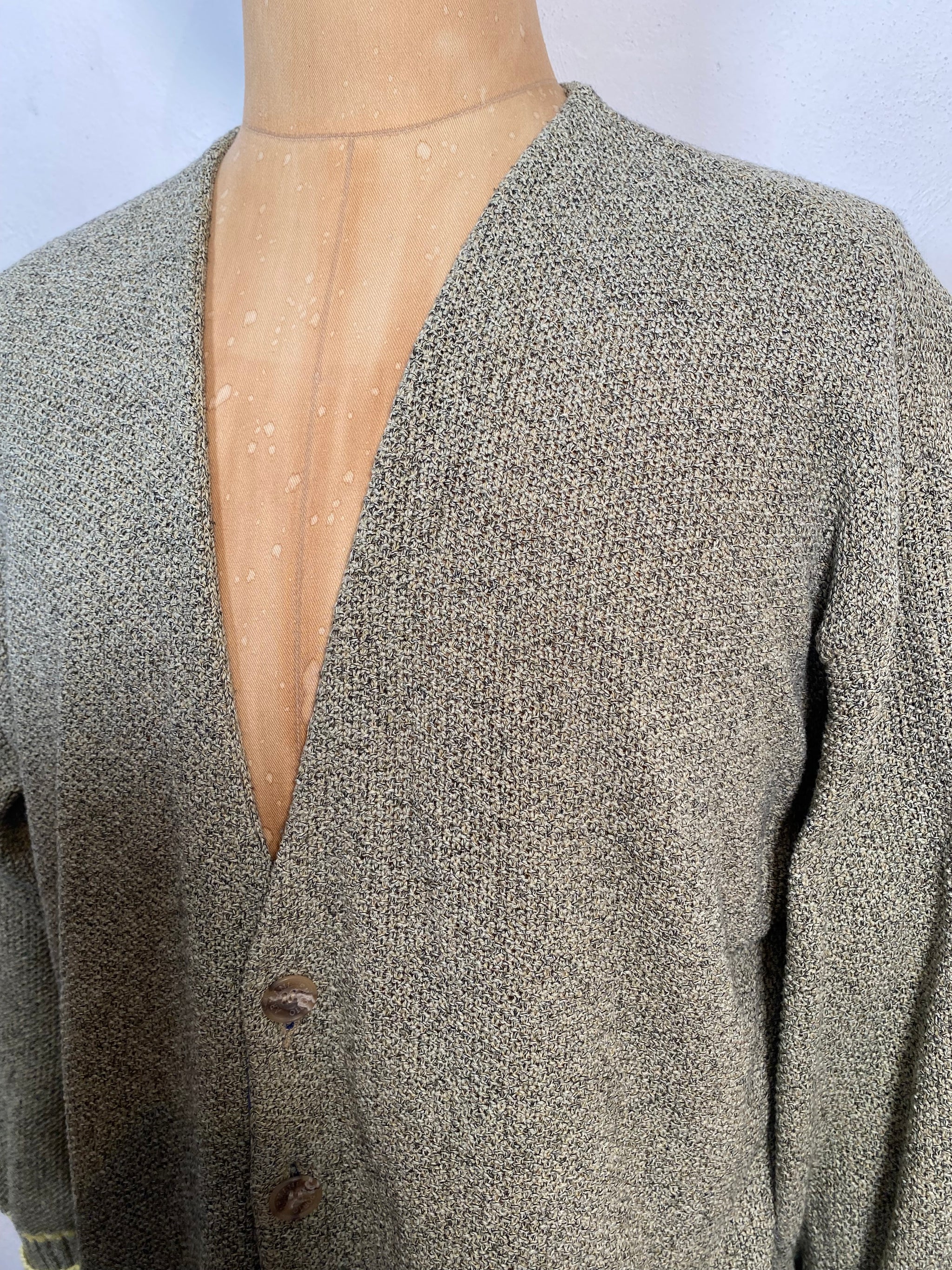【GIORGIO ARMANI】1980s Design Cardigan Vintage Women's 1970s 1980s Giorgio Armani Wool Gray