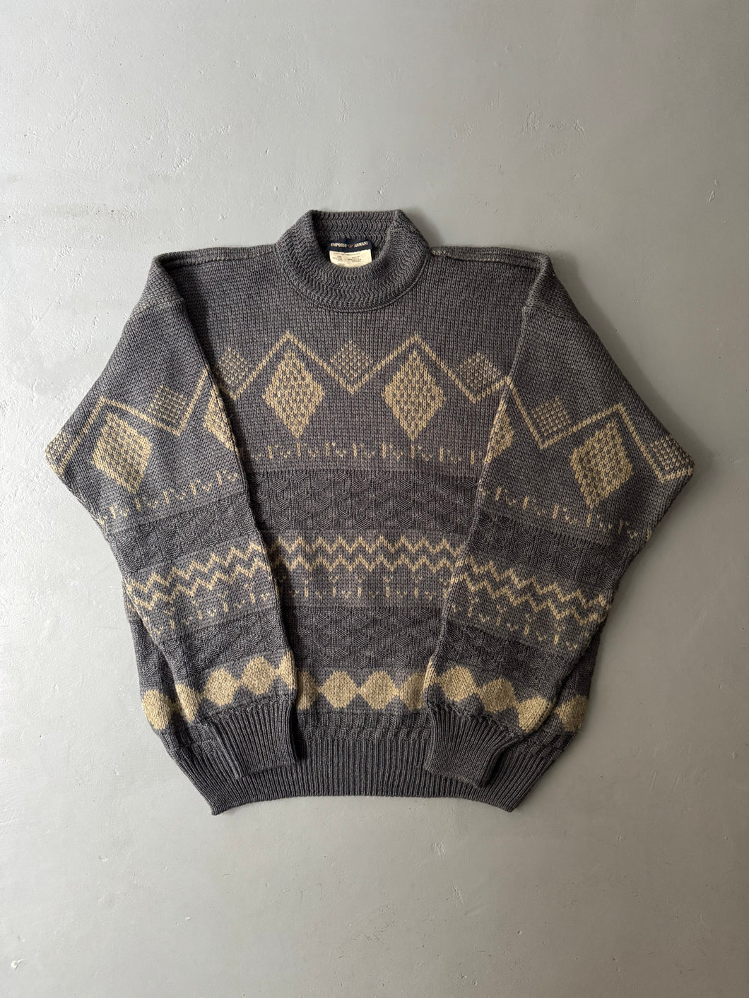 1980s Emporio Armani wool jumper gray