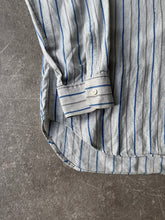 Load image into Gallery viewer, 1980s Giorgio Armani Shirt gray/ blue stripped

