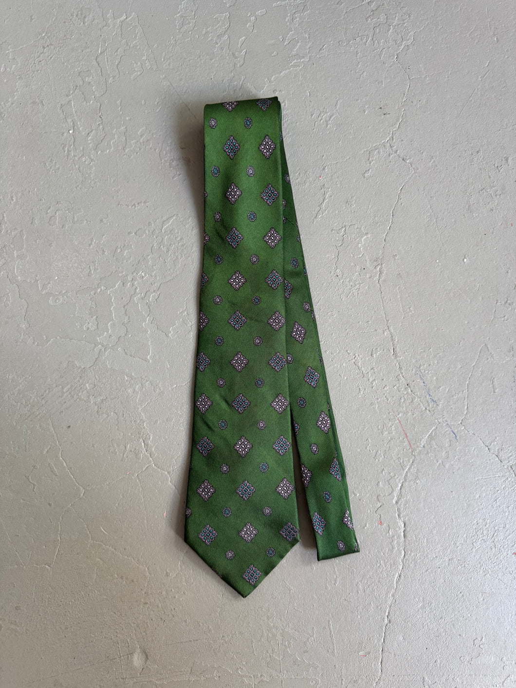 1980s Christian Dior necktie green