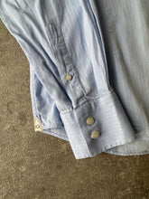 Load image into Gallery viewer, 1990s Romeo Gigli striped blue shirt slim fit
